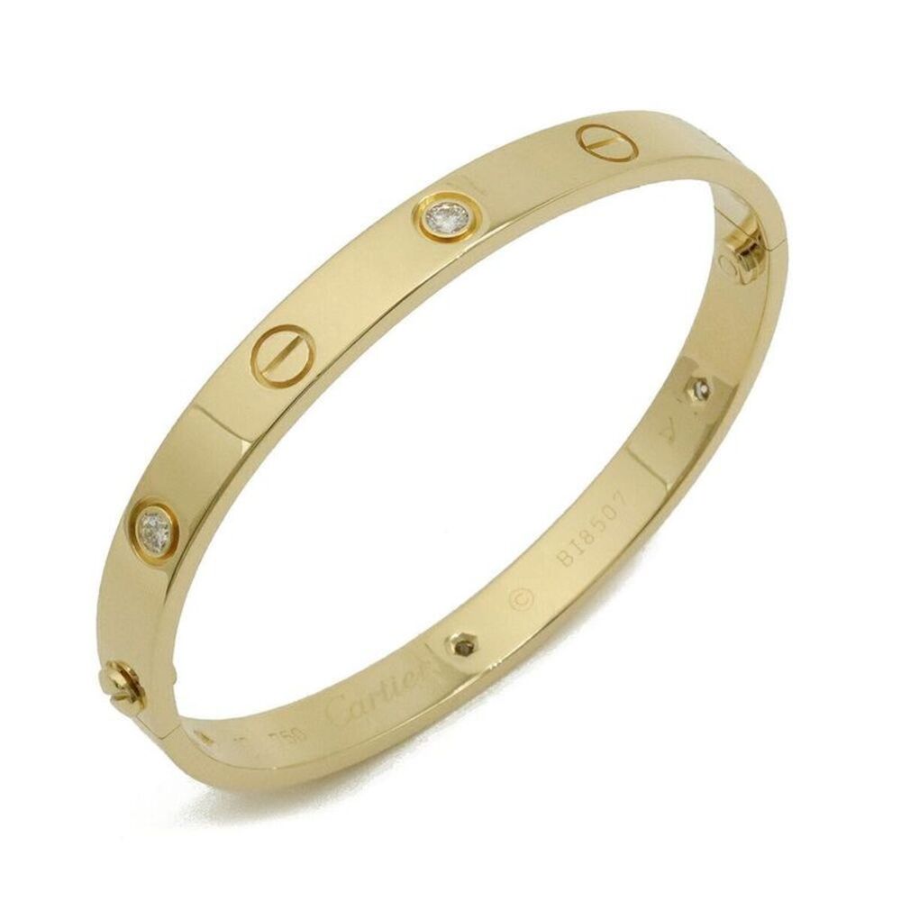 Pre Loved cartier Love Bangle Diamond Accents Women metallic | gold Bracelets - Picture 3 of 7
